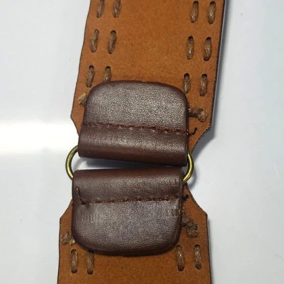 Antique Handmade ,3 Pieces / Elegant Men's Leather Belt &Hand Stitching